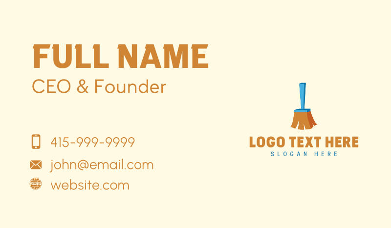 3D Broomstick  Business Card